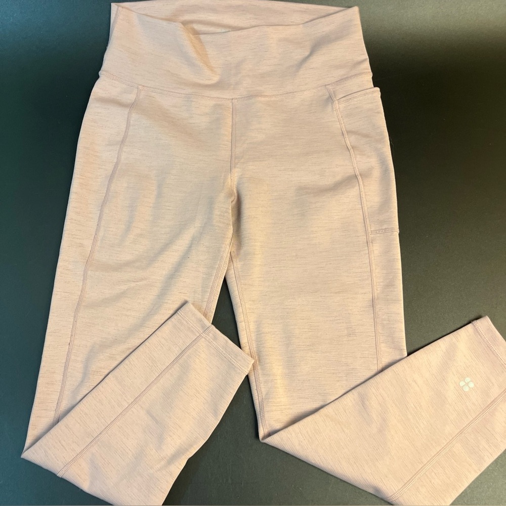 Sweaty Betty Power 7/8 Leggings Women Large Pink Dusty Rose Performance Stretch